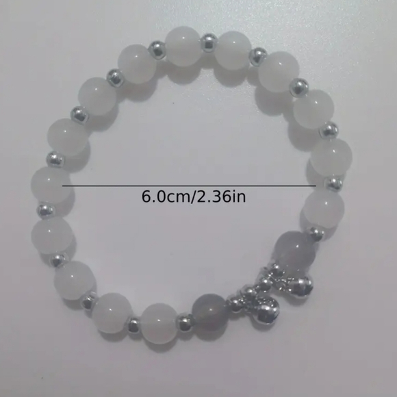 BEADED STRETCH BOHO BRACELET WITH JINGLING BELLS 🔔 - Picture 3 of 4